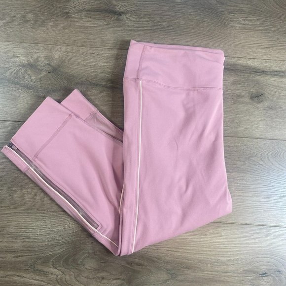 Fabletics Pants - Fabletics Leggings Womens 2x Pink Demi Lovato Capri High Waist Yoga Zip Ankle